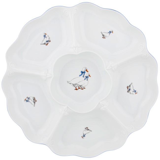 Менажница 6-ти секционная "гуси" диаметр=35 см. DUBI (606-501) Менажница 6-ти секционная "гуси" диаметр=35 см. DUBI (606-501)