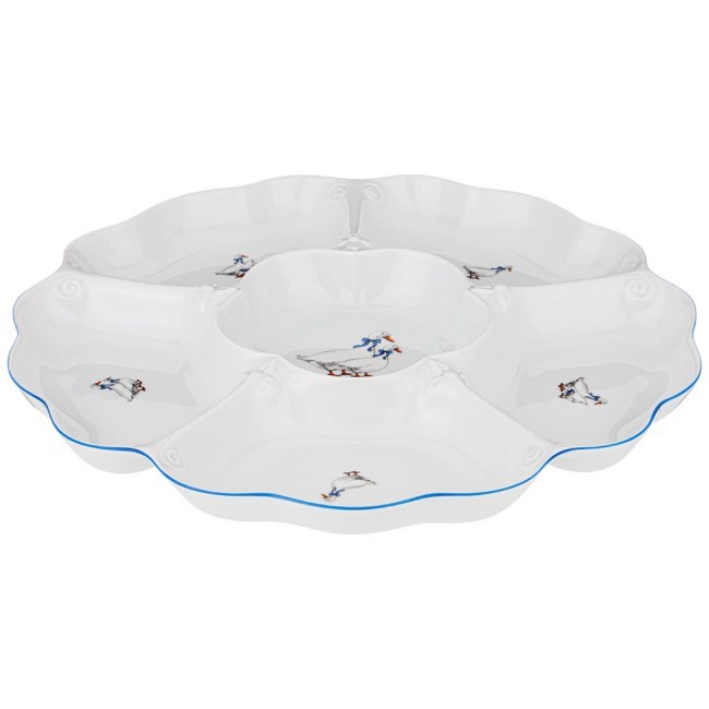 Менажница 6-ти секционная "гуси" диаметр=35 см. DUBI (606-501) Менажница 6-ти секционная "гуси" диаметр=35 см. DUBI (606-501)