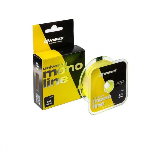 Леска Nisus Monoline 0,50мм 100м F.Yellow Nylon N-MFY-050-100 (75779)