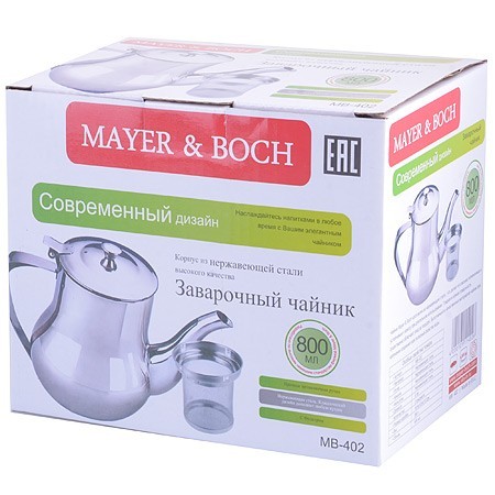 Заварник с фильтром 615мл нерж/сталь Mayer&Boch (402)