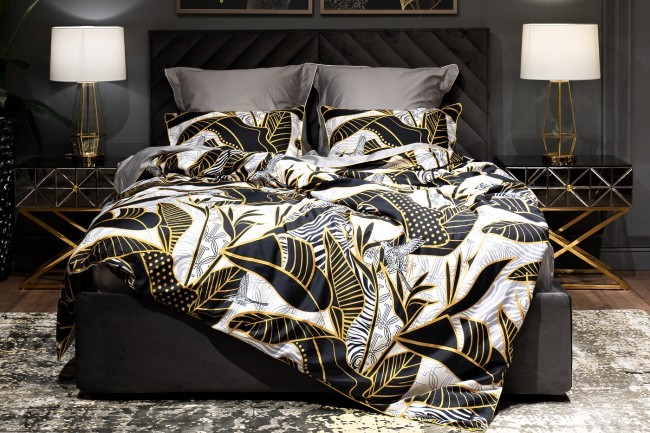 Пододеяльник Тропики принт 215*150 золото/серый (TT-00012123)
