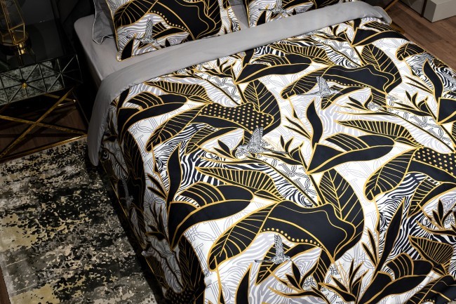 Пододеяльник Тропики принт 215*150 золото/серый (TT-00012123)