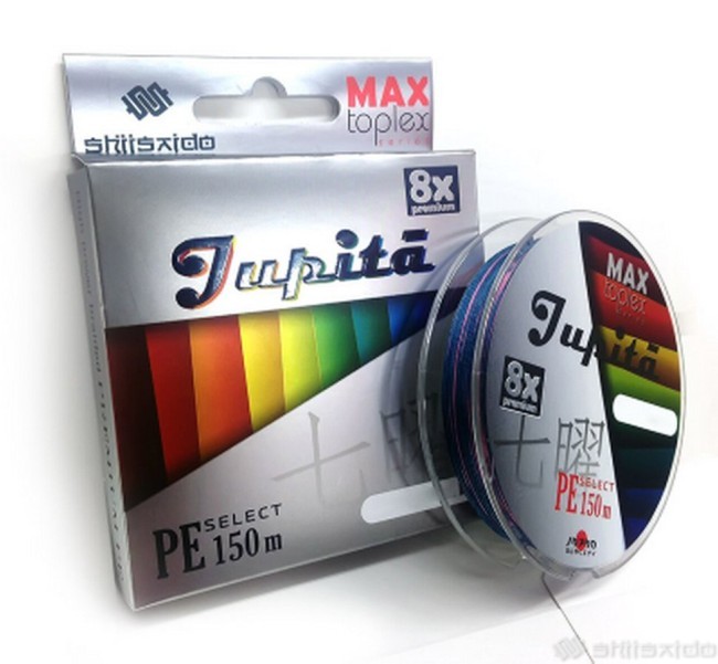 Шнур плетеный Shii Saido Jupita 8X, 150 м, 0,104 мм, до 4,53 кг, multicolor SBLJ150-8X-10 (70999)