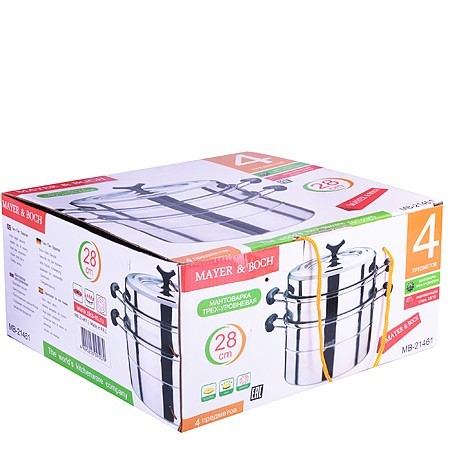 Мантоварка 2 уров 28см нерж МВ (21461) Мантоварка 2 уров 28см нерж МВ (21461)