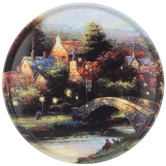 Поднос сервировочный agness "загородный пейзаж" 33*2,1 см Agness (898-221)