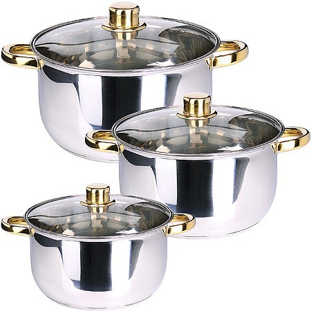 Mayer&Boch Наб/посуды 6пр с/кр 2+2,9+4,9л зол/р (25754) Mayer&Boch Наб/посуды 6пр с/кр 2+2,9+4,9л зол/р (25754)