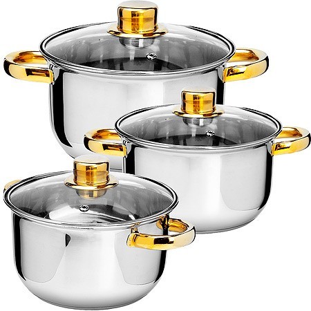 Mayer&Boch Наб/посуды 6пр с/кр 2+2,9+4,9л зол/р (25754) Mayer&Boch Наб/посуды 6пр с/кр 2+2,9+4,9л зол/р (25754)