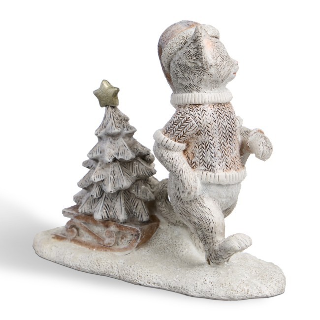 Статуэтка "котик с елочкой" 13х5,5х11,5 см Lefard (162-1286) Статуэтка "котик с елочкой" 13х5,5х11,5 см Lefard (162-1286)