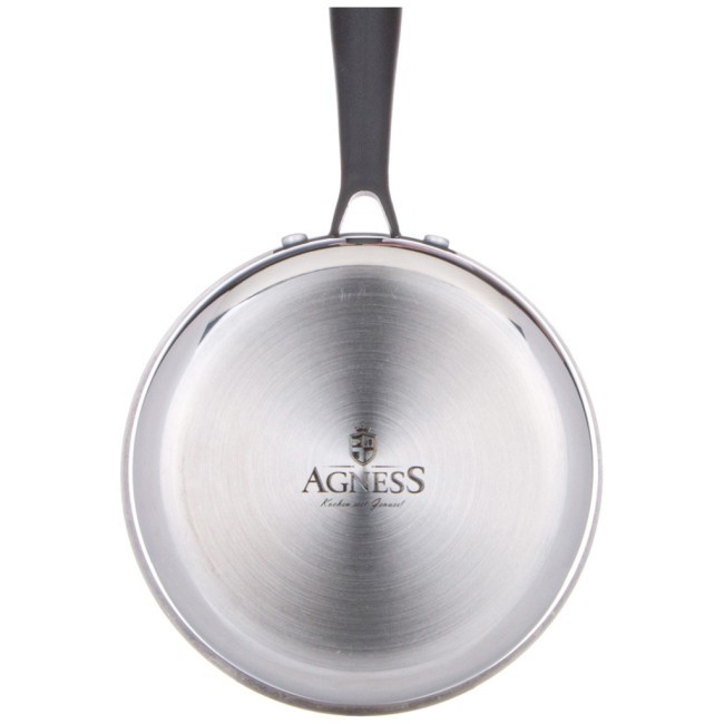 Ковш с крышкой 1,4л "iron chef" agness 16*7,5см технология 3-ply, нерж.сталь 18/10 Agness (947-100)
