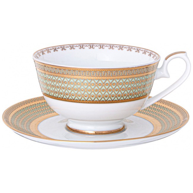Чайный сервиз lefard "золотая сетка" hа 6 пер. 14 пр. 1300/250/270 мл мятный Lefard (770-225)