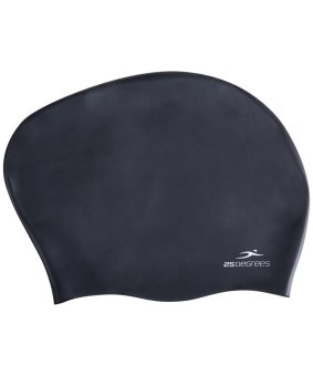 Шапочка для плавания 25DEGREES Mamana Black, силикон, для длинных волос (1433308)