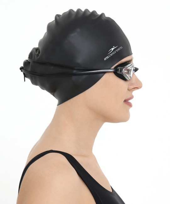 Шапочка для плавания 25DEGREES Mamana Black, силикон, для длинных волос (1433308) Шапочка для плавания 25DEGREES Mamana Black, силикон, для длинных волос (1433308)