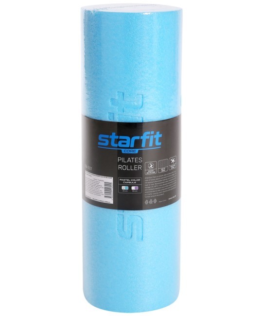 Ролик для йоги и пилатеса STARFIT FA-501, 15x45 см, синий пастель (1007502)