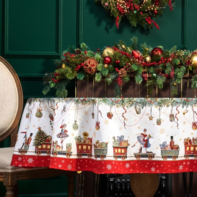 Скатерть овальная "щелкунчик" ,140х180см ,красный, 100% хлопок ,твил Lefard (850-762-4) Скатерть овальная "щелкунчик" ,140х180см ,красный, 100% хлопок ,твил Lefard (850-762-4)