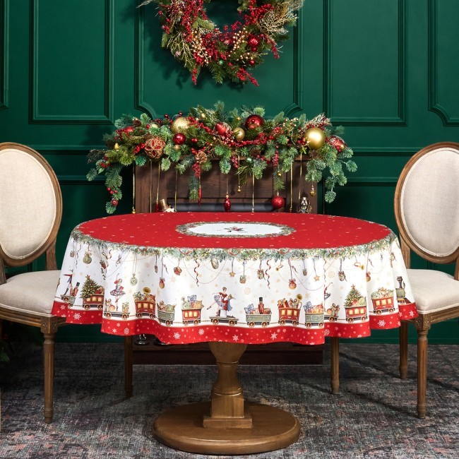 Скатерть овальная "щелкунчик" ,140х180см ,красный, 100% хлопок ,твил Lefard (850-762-4) Скатерть овальная "щелкунчик" ,140х180см ,красный, 100% хлопок ,твил Lefard (850-762-4)