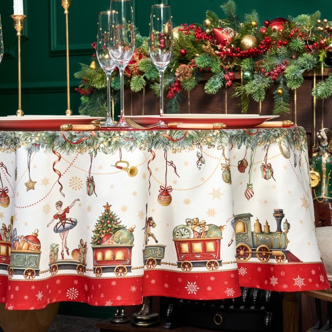 Скатерть овальная "щелкунчик" ,140х180см ,красный, 100% хлопок ,твил Lefard (850-762-4) Скатерть овальная "щелкунчик" ,140х180см ,красный, 100% хлопок ,твил Lefard (850-762-4)