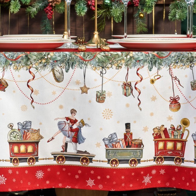 Скатерть овальная "щелкунчик" ,140х180см ,красный, 100% хлопок ,твил Lefard (850-762-4) Скатерть овальная "щелкунчик" ,140х180см ,красный, 100% хлопок ,твил Lefard (850-762-4)