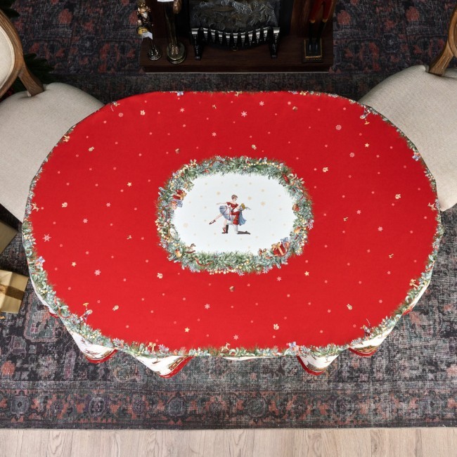 Скатерть овальная "щелкунчик" ,140х180см ,красный, 100% хлопок ,твил Lefard (850-762-4) Скатерть овальная "щелкунчик" ,140х180см ,красный, 100% хлопок ,твил Lefard (850-762-4)