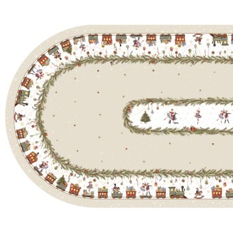 Скатерть 140х300 cm овальная, "щелкунчик" цвет: бежевый, tm lefard, полиэстер 100% Lefard (986-002-29) Скатерть 140х300 cm овальная, "щелкунчик" цвет: бежевый, tm lefard, полиэстер 100% Lefard (986-002-29)