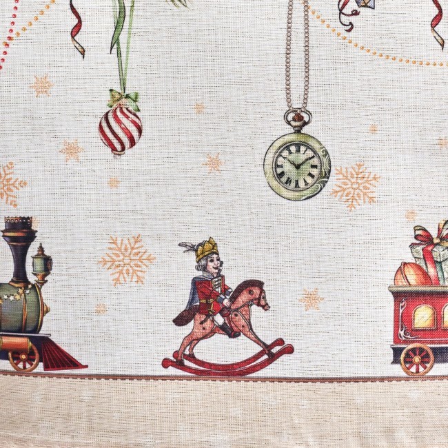 Скатерть  140х300 cm овальная, "щелкунчик" цвет: бежевый, tm lefard, полиэстер 100% Lefard (986-002-29)