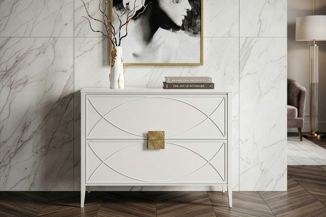 Комод бежевый 2 ящика 100*80*40см (TT-00015928)