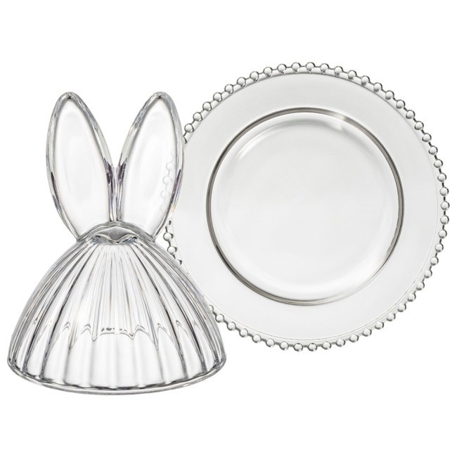 Блюдо на ножке с крышкой "rabbit family" 12*12*23,5 см Lefard (302-104)