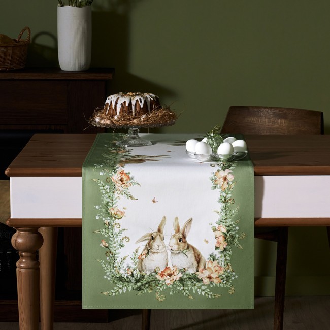 Дорожка "sense",40х146см, зеленый ,100% хлопок,твил, Lefard (850-753-31)