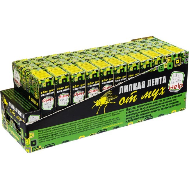 Липкая лента от мух Help (80241) 4 шт. (56565) Липкая лента от мух Help (80241) 4 шт. (56565)