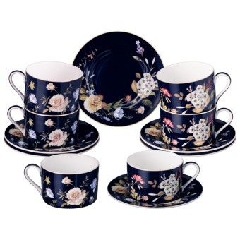 Чайный набор lefard "кобальт" на 6 пер. 12 пр. 190 мл Lefard (86-2553-2)