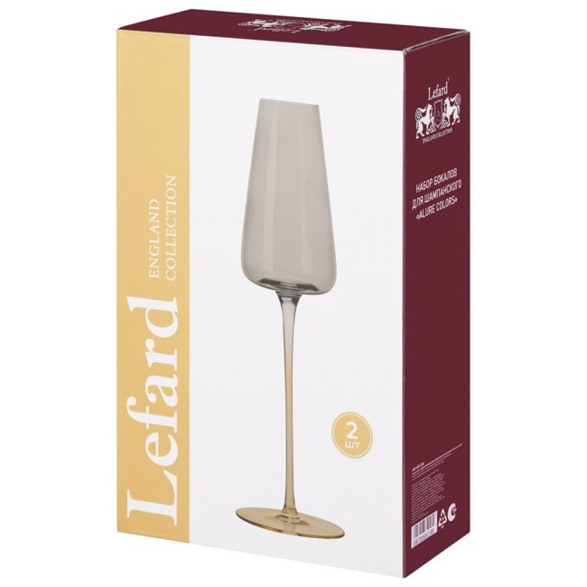 Набор бокалов для шампанского "alure colors" из 2 шт. 260 мл Lefard (685-158)