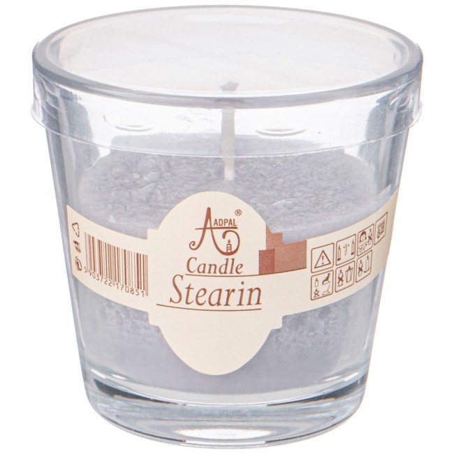 Свеча ароматическая стеариновая в стакане land диаметр 7,5 см высота 7,5 Adpal (348-801)