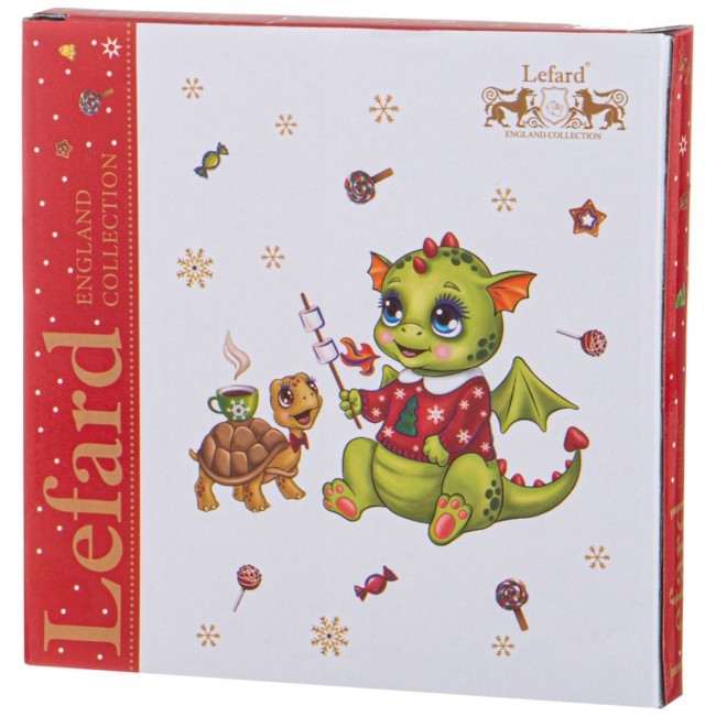 Тарелка закусочная lefard "с новым годом!" 19 см красная Lefard (85-1964)