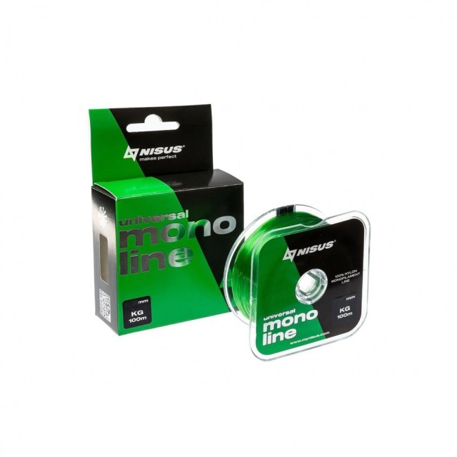 Леска Nisus Monoline 0,50мм 100м Green Nylon N-MG-050-100 (75787)