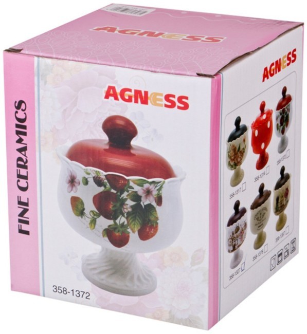 Сахарница "лимоны" 13*13*16 см. 600 мл. Agness (358-1362)