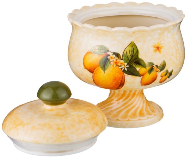 Сахарница "лимоны" 13*13*16 см. 600 мл. Agness (358-1362)
