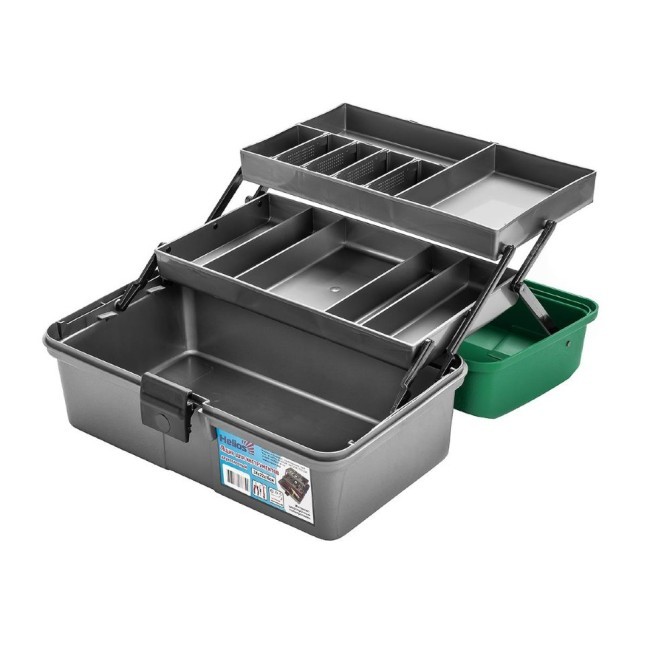 Ящик для инструментов Helios двухполочный зеленый (70143)