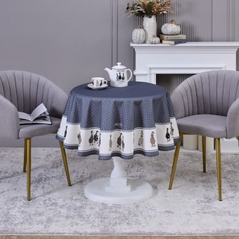 Скатерть круглая "family farm" 150 см ,100% хлопок, графит,твил, пропитка Lefard (850-747-23) Скатерть круглая "family farm" 150 см ,100% хлопок, графит,твил, пропитка Lefard (850-747-23)