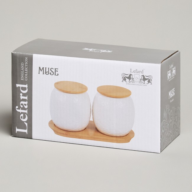 Набор банок lefard "muse" с дер.крышкой на дер.подставке 2 шт. 19,5*9,5 см 400 мл Lefard (587-209) Набор банок lefard "muse" с дер.крышкой на дер.подставке 2 шт. 19,5*9,5 см 400 мл Lefard (587-209)