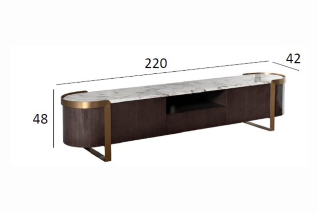 Тумба под телевизор Sevilla 220*42*48см (TT-00009581)