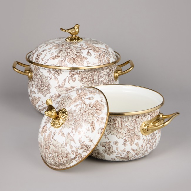 Набор кастрюль agness эмалированных серия "royal garden", 4пр. 2,1л и 3,8л Agness (950-601)