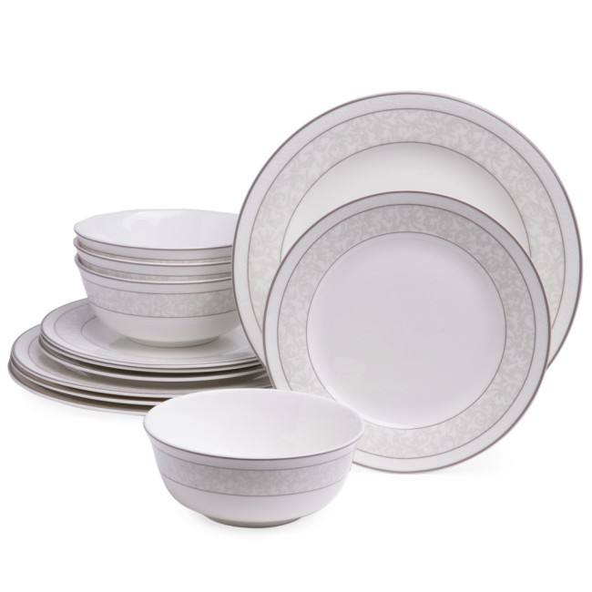 Набор посуды обеденной lefard "grey lace" на 4 пер. 12 пр. Lefard (440-315) Набор посуды обеденной lefard "grey lace" на 4 пер. 12 пр. Lefard (440-315)