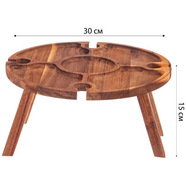 Столик agness сервировочный (винный) акация 30*30*15 см Agness (897-121) Столик agness сервировочный (винный) акация 30*30*15 см Agness (897-121)