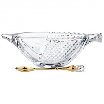 Икорница с ложкой "рыба" 110 мл. 17*7 см. высота=5,5 см. коллекция "muza" Lefard (355-301)