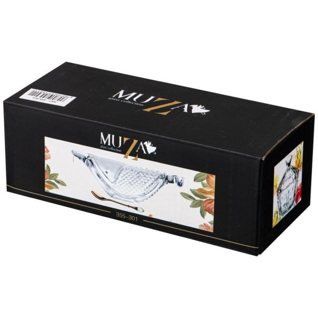 Икорница с ложкой "рыба" 110 мл. 17*7 см. высота=5,5 см. коллекция "muza" Lefard (355-301)