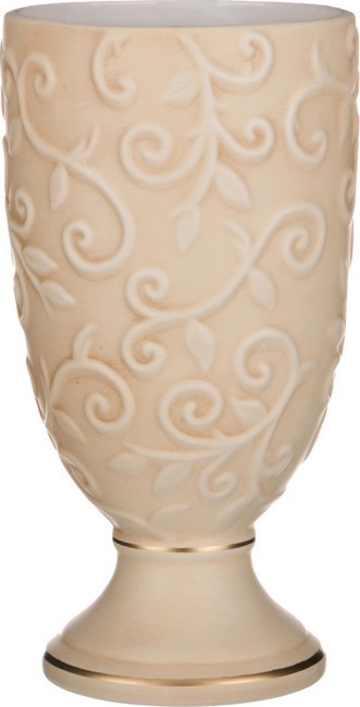 Ваза "арт деко" персик с золотой каймой высота=35 см. Loucicentro Ceramica (742-007)