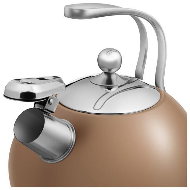 Чайник agness со свистком 3,2л, термоаккумулирующее дно, 304 сталь, индукция Agness (948-1002)