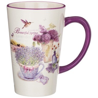 Кружка agness "лавандовая весна" 13,5*9,5*14,5 см 530 мл Agness (358-1719)