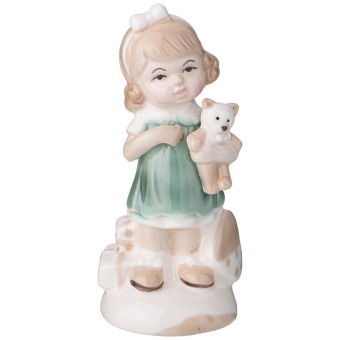 Фигурка "девочка с мишкой", 5,6*5*12,5см Lefard (146-1957)