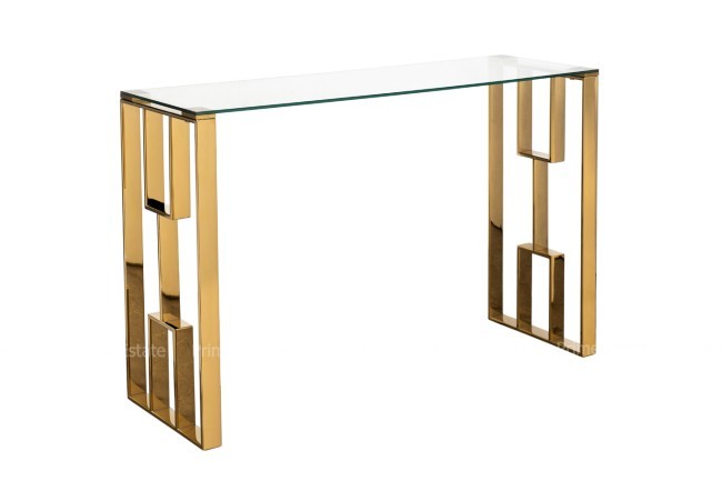 Консоль прозр.стекло/золото 120*40*78см (TT-00011826)