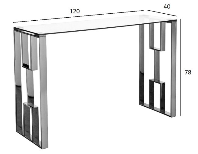 Консоль прозр.стекло/золото 120*40*78см (TT-00011826)